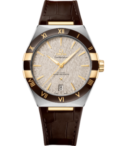 Omega CONSTELLATION 41 mm, steel ‑ yellow gold on leather strap 131.23.41.21.06.002