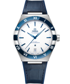 Omega CONSTELLATION 41 mm, steel on leather strap 131.33.41.21.04.001