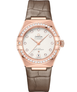 Omega CONSTELLATION 29 mm, Sedna™ gold on leather strap 131.58.29.20.52.002