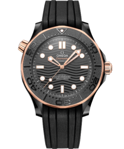 Omega SEAMASTER DIVER 300M 43.5 mm, black ceramic on rubber strap 210.62.44.20.01.001