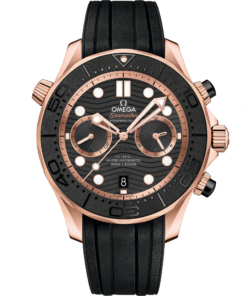 Omega SEAMASTER DIVER 300M 44 mm, Sedna™ gold on rubber strap 210.62.44.51.01.001
