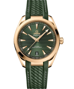 Omega SEAMASTER AQUA TERRA 150M 41 mm, Moonshine™ gold on rubber strap 220.52.41.21.10.001