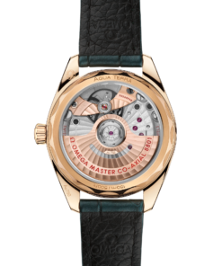 Alternative view of Omega SEAMASTER AQUA TERRA SHADES 34 mm, Moonshine™ gold on leather strap 220.53.34.20.10.001