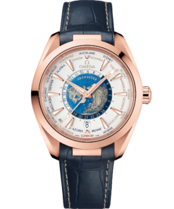 Omega SEAMASTER AQUA TERRA 150M 43 mm, Sedna™ gold on leather strap 220.53.43.22.02.001