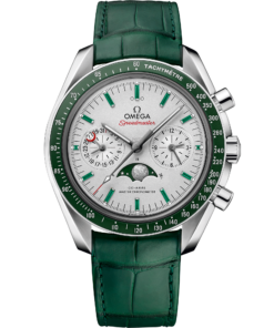 Omega SPEEDMASTER MOONPHASE 44.25 mm, platinum on leather strap 304.93.44.52.99.003