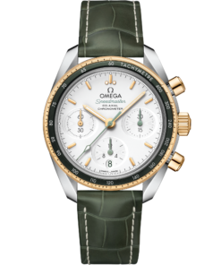 Omega SPEEDMASTER 38 38 mm, steel ‑ yellow gold on leather strap 324.23.38.50.02.001