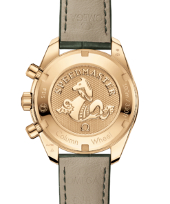 Alternative view of Omega SPEEDMASTER 38 38 mm, yellow gold on leather strap 324.68.38.50.02.004