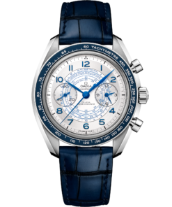 Omega SPEEDMASTER CHRONOSCOPE 43 mm, steel on leather strap 329.33.43.51.02.001