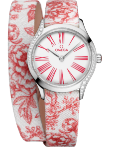 Omega DE VILLE MINI TRÉSOR 26 mm, steel on toile de jouy 428.17.26.60.04.003