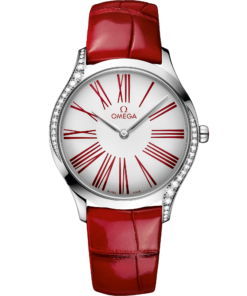 Omega DE VILLE TRÉSOR 36 mm, steel on leather strap 428.18.36.60.04.002