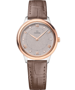 Omega DE VILLE PRESTIGE 30 mm, steel ‑ Sedna™ gold on leather strap 434.23.30.60.52.001