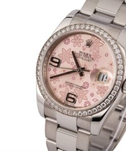 Alternative view of HandMade The Rolex Datejust 116244 Floral Dial Diamond Bezel T