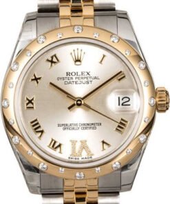 HandMade The Mid-Size Rolex Datejust 178343SRDJ Diamond Bezel
