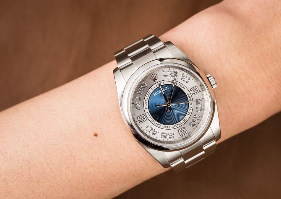 HandMade The Certified Rolex Oyster Perpetual 116000 Concentric Blue Dial - Image 9