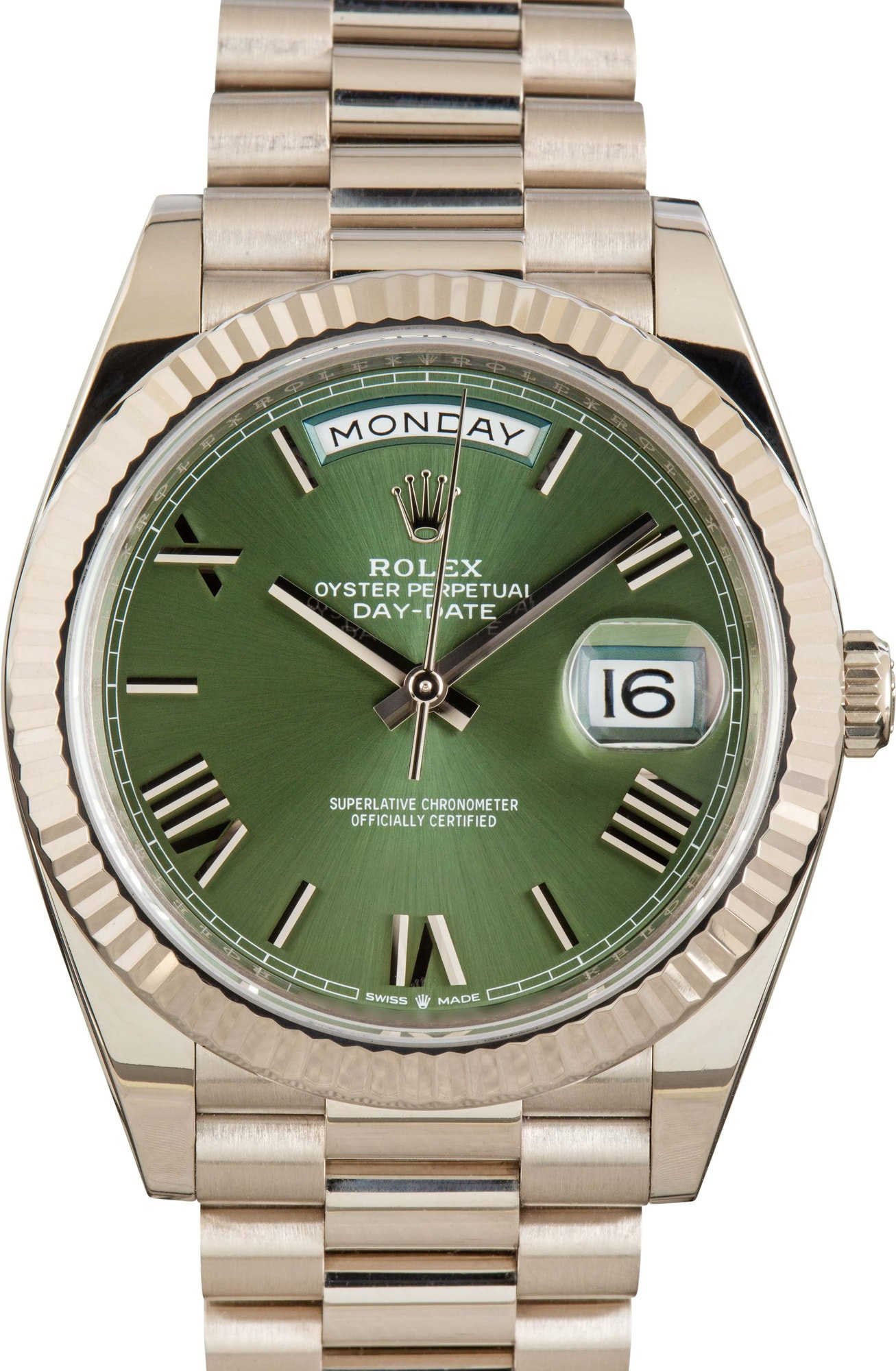 HandMade The Rolex Day-Date 40 228239 Olive Green Roman Dial