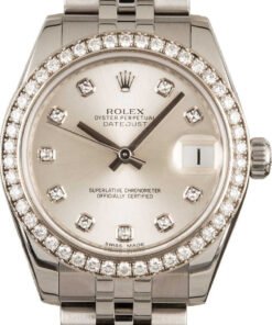 HandMade The Rolex Datejust 31 178384 Silver Diamond Dial