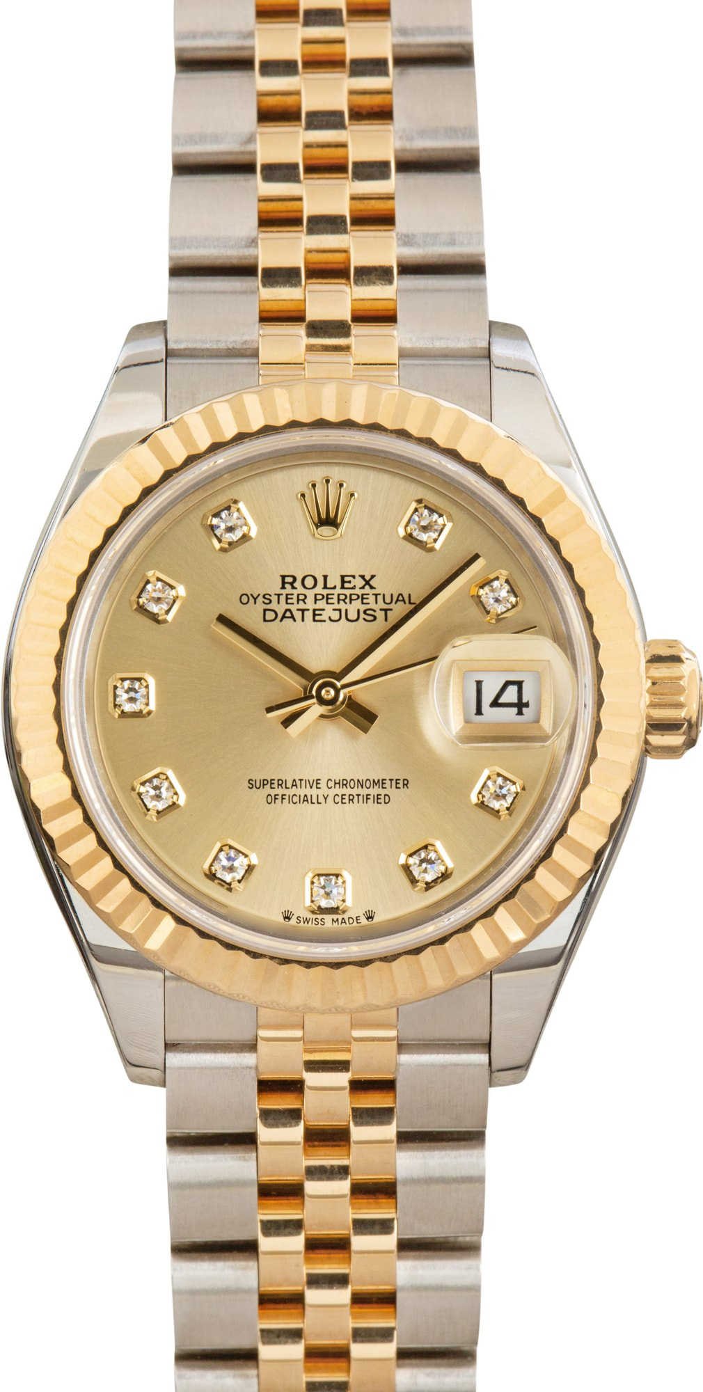 HandMade The Lady Rolex Datejust 279173 Champagne Diamond Dial