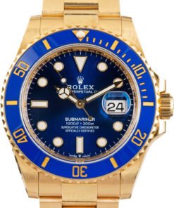 HandMade The Rolex Submariner 126618 18k Yellow Gold Blue Dial