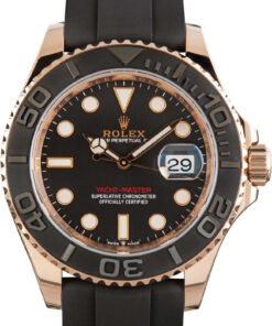 HandMade The Rolex Yacht-Master 18k Everose Gold 126655 Black Dial