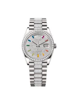 Rolex Day-Date 36 36 mm white gold and diamonds 128349rbr-0012