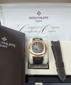 Alternative view of Patek Philippe Nautilus Black Dial Ref #5712R-001
